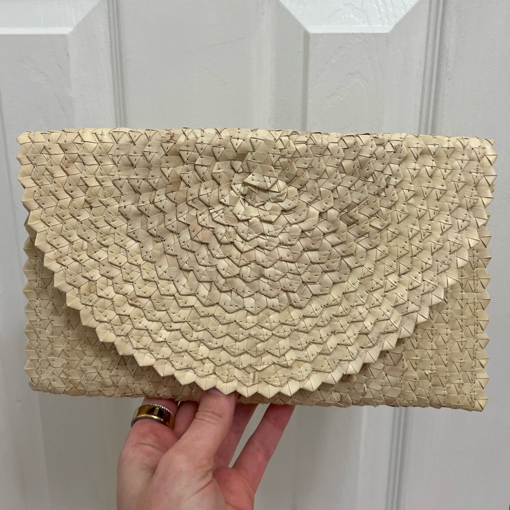 Woven Straw Clutch